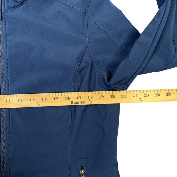 Shell Oil Jacket Womens Large Navy Blue Full Zip Soft Shell Fleece Lined Winter - Picture 8 of 11